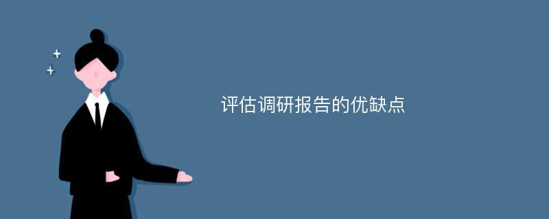 评估调研报告的优缺点